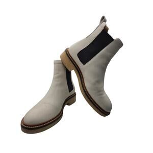 Everlane Ivory Leather  Crepe Sole Ankle Booties Size 6